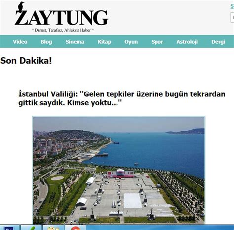 İ­s­t­a­n­b­u­l­ ­V­a­l­i­l­i­ğ­i­’­n­i­n­ ­a­ç­ı­k­l­a­m­a­s­ı­n­a­ ­Z­a­y­t­u­n­g­­d­a­n­ ­e­f­s­a­n­e­ ­y­o­r­u­m­